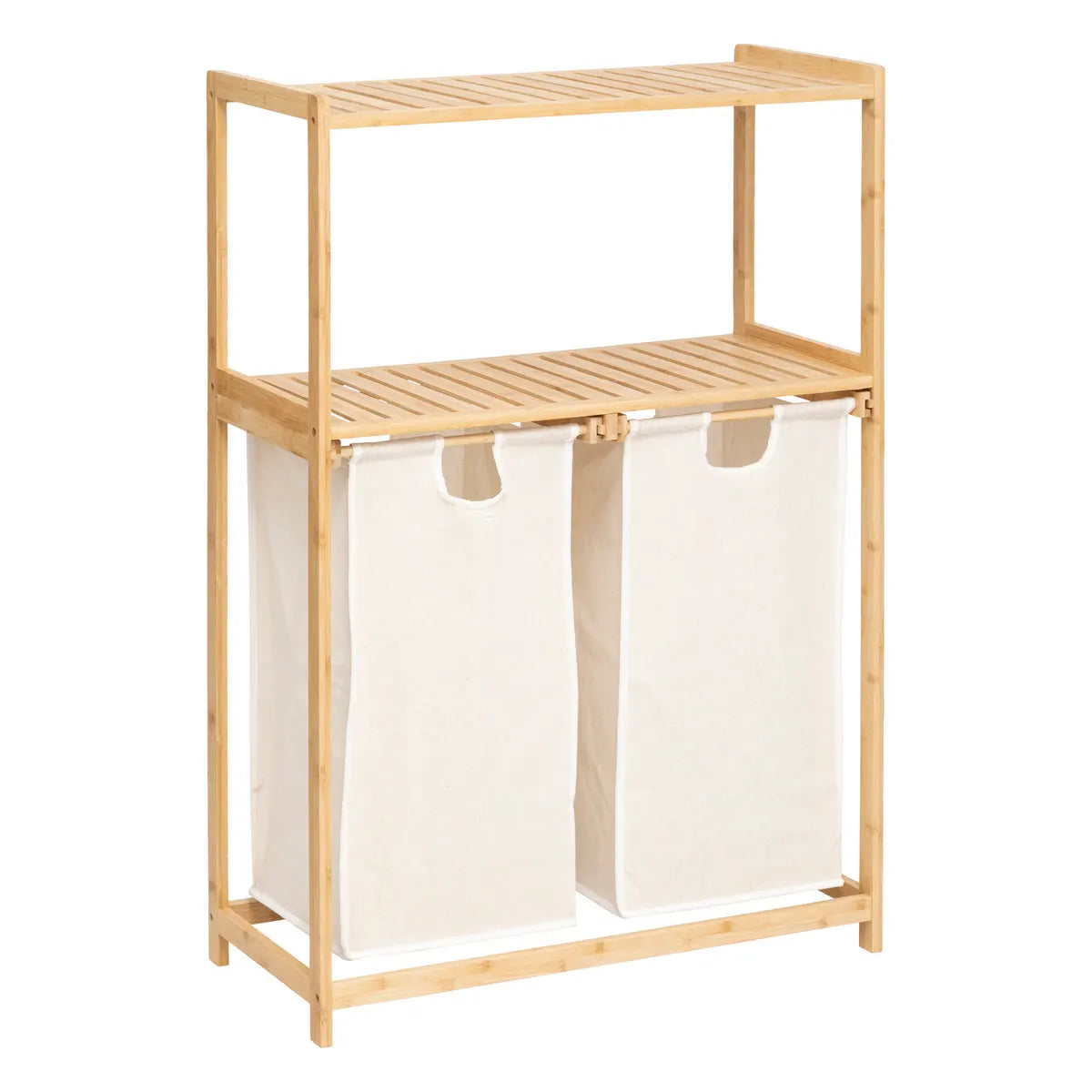 Етажерка 5five Tidy Box, С 2 коша за пране, Бамбук