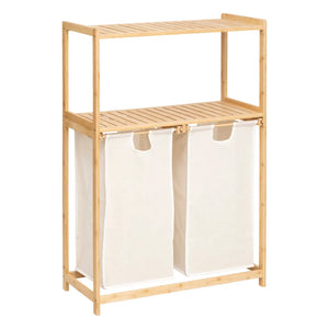 Етажерка 5five Tidy Box, С 2 коша за пране, Бамбук