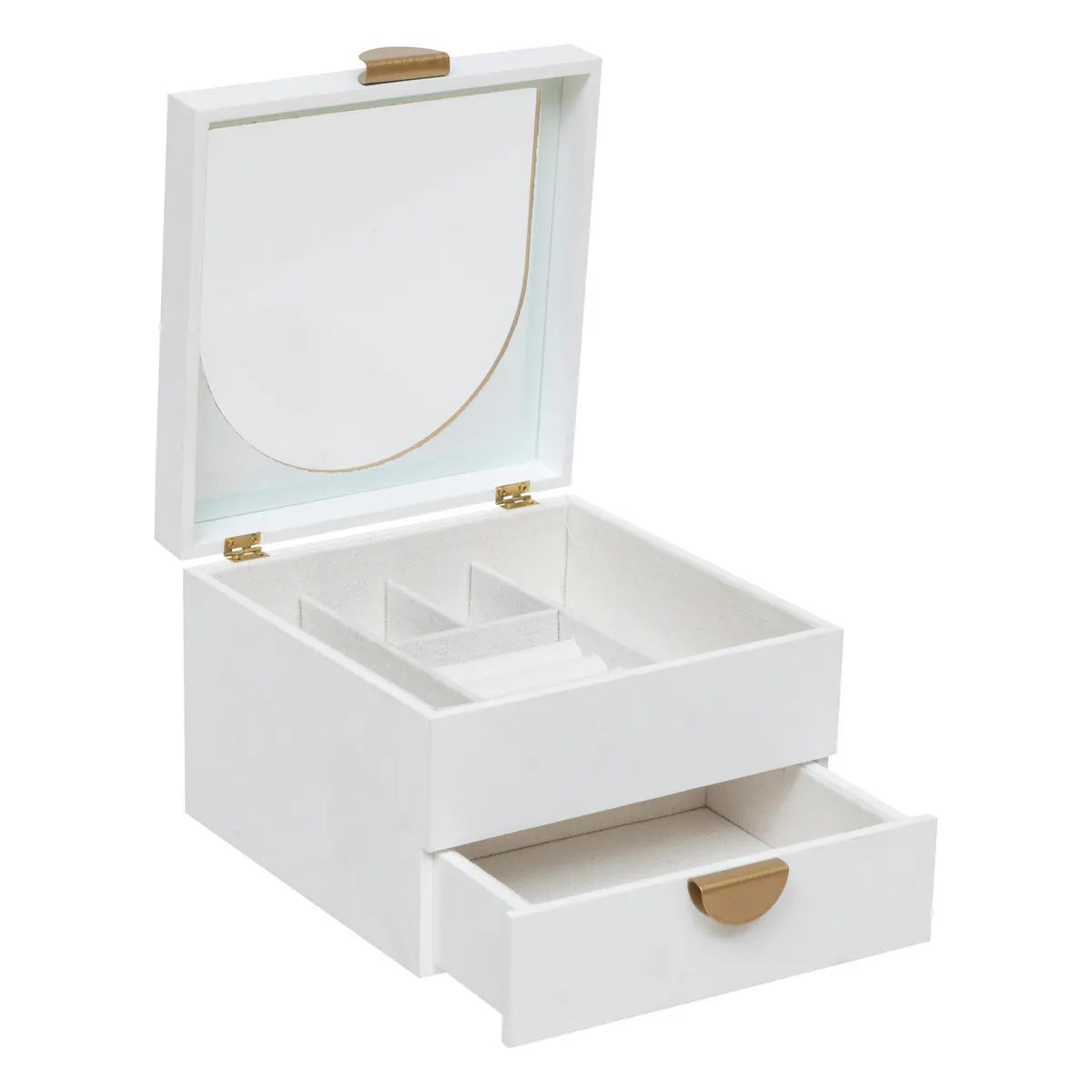 Кутия за съхранение на бижута atmosphera Wild Romance, MDF, Бял