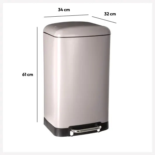 Trash can 5Five Retro Line, With pedal, Beige, 30L