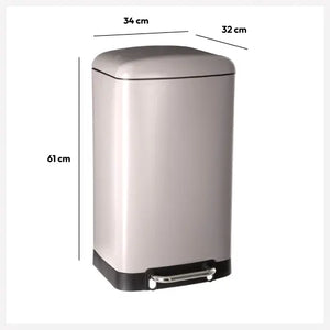 Trash can 5Five Retro Line, With pedal, Beige, 30L