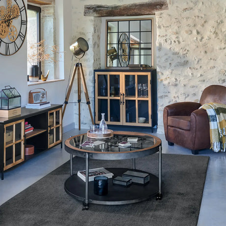 Лампион atmosphera Ebor, Метал и Дърво, Бронзов, 152 cm