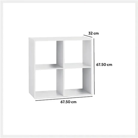 Рафт 5five Mix'n Modul, 4 отделения, Бял