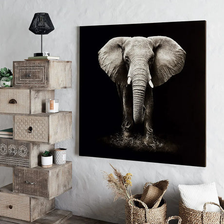 Картина atmosphera Elephant, Принт на платно 100x100 см