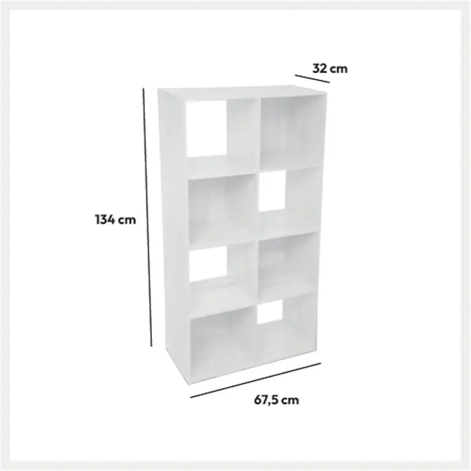 Рафт 5five Mix'n Modul, 8 отделения, MDF, 68x32x134 cm