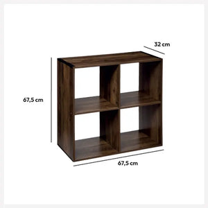 Рафт 5five Mix'n Modul Industrial, 4 отделения, Дърво