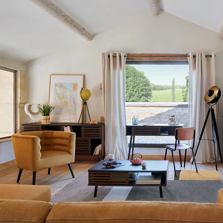 Лампион atmosphera Lahti, Метал и Дърво, Черен, 156.5 cm