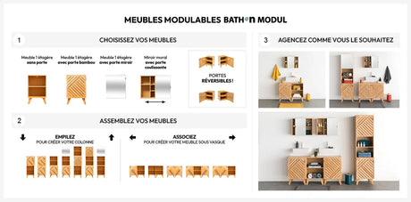 Шкаф за баня 5five Bath n'Modul, С врата