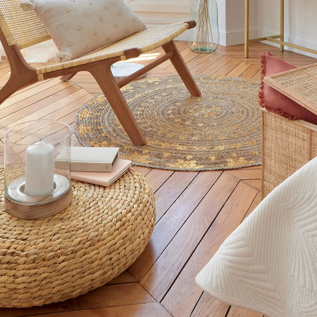 Пуф за сядане atmosphera Wond, D.55см, Воден зюмбюл