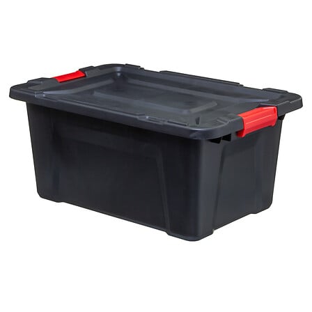 Кутия за съхранение 5five Store n'Lock, Пластмаса, Черна, 55L