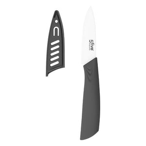 Комплект от 2 керамични ножа за белене 5five Zirco, 7.5 cm, Тъмно сив