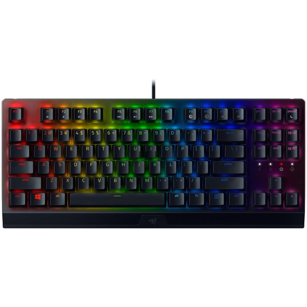 Razer BlackWidow V3 TKL Gaming Keyboard, Green Optical Switches, Black