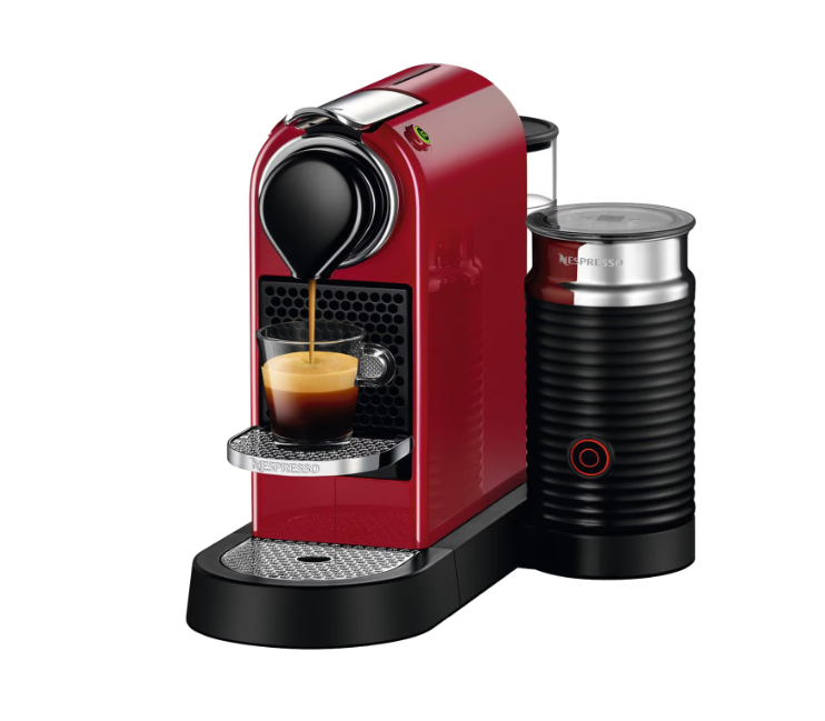 Coffee machine Krups Nespresso CitiZ&amp;Milk Red XN7605, 19 bars, 1260W, 1 l, Red