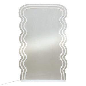 Светещо огледало atmosphera Wavy, LED, 60 x 38 cm