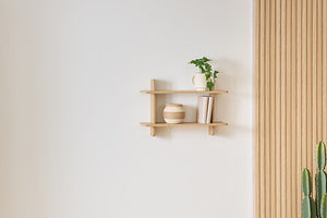 Стенен рафт FIVE Fixy, 2 нива, MDF, 60 cm, Бежов