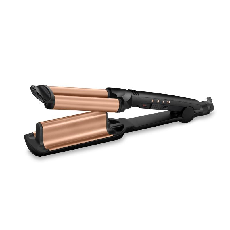 Керамична маша BaByliss W2447E Deep Waver Touralin, Златен/Черен