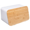 Кутия за хляб 5five Natureo, Метал и бамбук, 10L, Черна