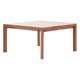 Evasion automatic extendable table square 10 seats aluminium printed linen mahogany