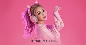 Razer Kraken Kitty V2 Gaming Headset (Bluetooth), Rose Quartz