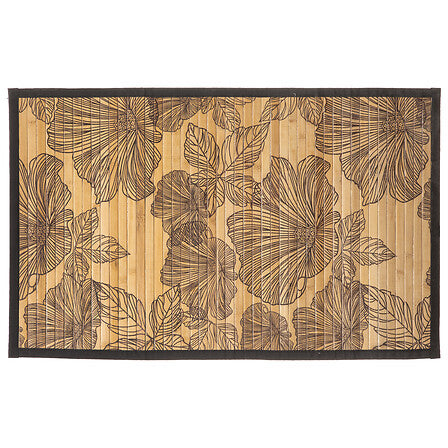 Бамбукова постелка за баня 5five Blackflower, 50 x 80 cm
