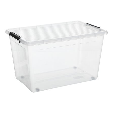Кутия за съхранение 5five Clip'n Box, Прозрачна, 60 л