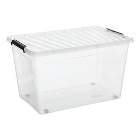 Кутия за съхранение 5five Clip'n Box, Прозрачна, 60 л