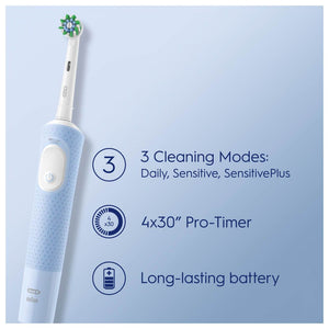 Електрическа четка + паста за зъби, Oral-B D103, Vitality Pro X Clean, Син