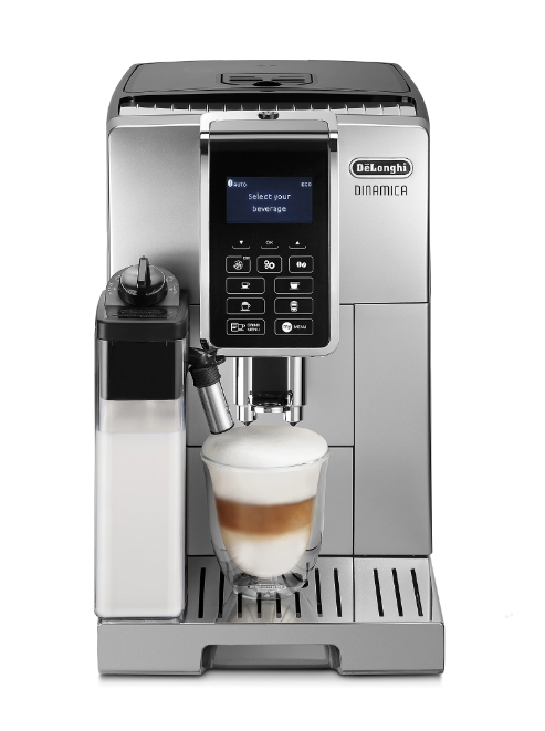 Кафеавтомат DeLonghi Dinamica ECAM 350.50.SB 1450 W, 15 бар,300 g 1,8 L, Сребрист