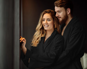 Dreamhouse Cotton Robe, Black, L-XL