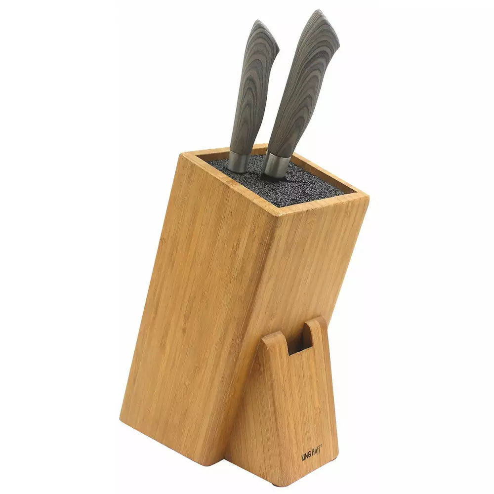 Knife holder KingHoff 1558, Bamboo, 10, 5x10, 5x25 cm