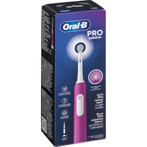 Electric toothbrush, Oral-B, Pro1 JUNIOR, White/pink