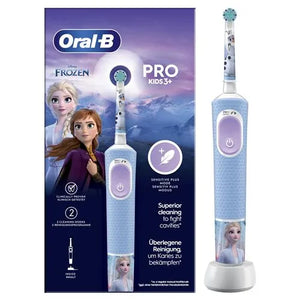 Children's electric toothbrush Oral-B Pro Kids Frozen, 2D cleaning, 2 programs, 1 nozzle, 4 stickers, For 3+ years, Blue