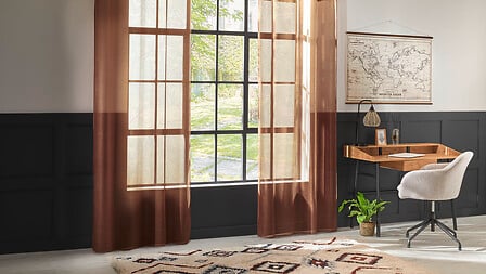 Moly sheer curtains 135 x 240 cm terracotta