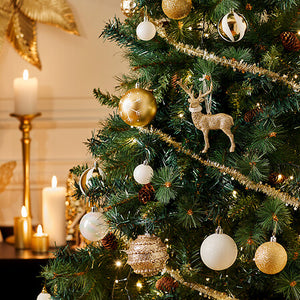 Fine star roll garland 3 m gold