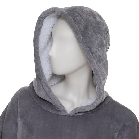 Худи одеяло atmosphera, Фланел, Размер L/XL, Сиво