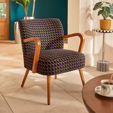 Кресло с подлакътници atmosphera Chiara, Шенил, Черен