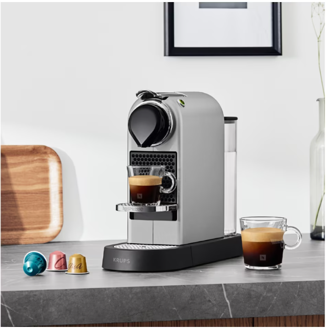 Кафемашина Krups Nespresso CitiZ XN740B, 19 бара, 1260W, 1 л, Сребрист