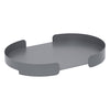 Oval tray Serva 35 x 50 cm aluminum graphite
