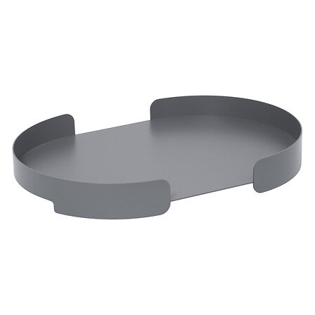 Oval tray Serva 35 x 50 cm aluminum graphite