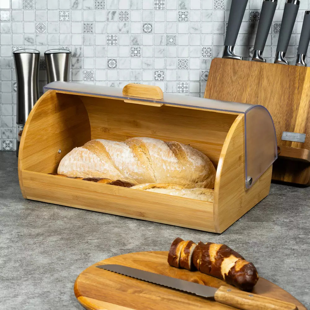 Bread box KingHoff 3216, Bamboo, 39 cm