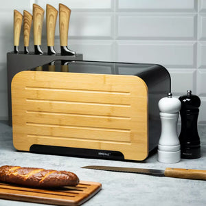 Bread box KingHoff 1071, 35 cm, Black