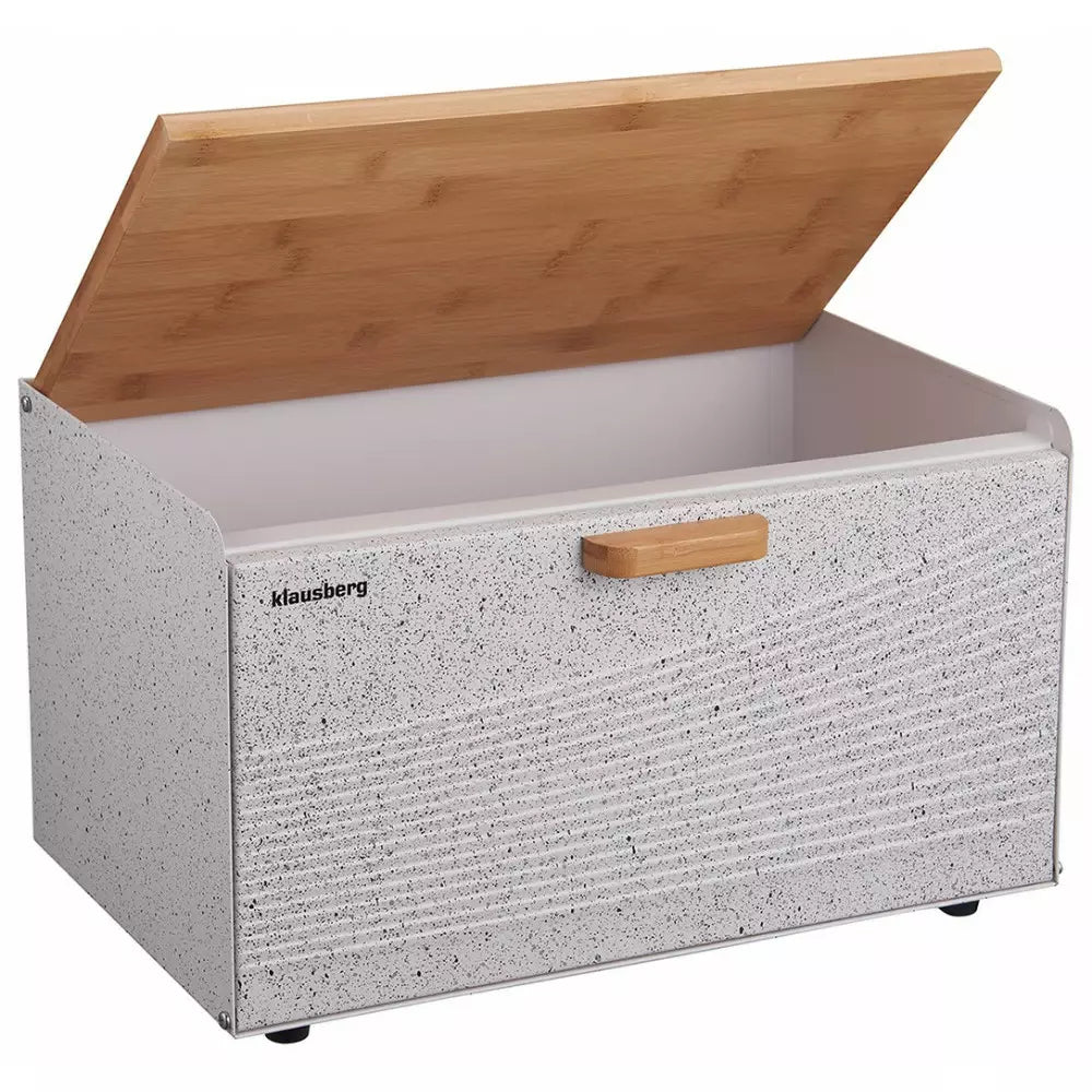 Bread box Klausberg 7466, Double opening, White marble