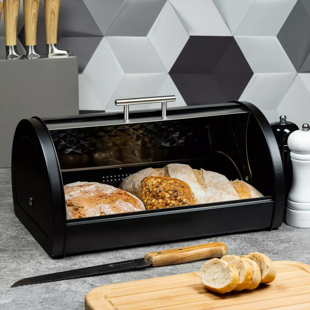 Klausberg Bread Box 7454, Silver/Black