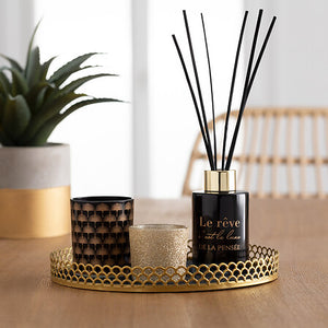 Golden tray scent gift set