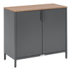 Ironia outdoor sideboard 90 x 46 x 76 cm steel graphite linen