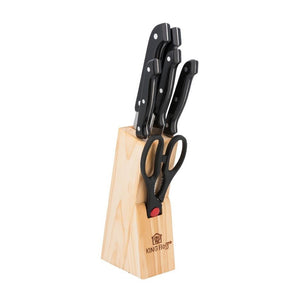 Knife set KingHoff 3441, Wooden stand, 7 pieces