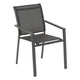 Essentia anthracite graphite stacking aluminium dining chair