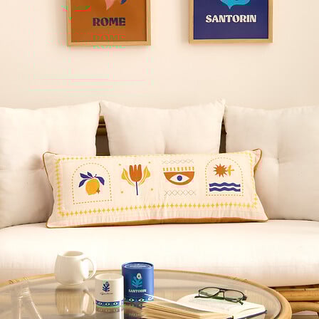 Декоративна възглавница atmosphera Libertad, Бял, 30×80 cm