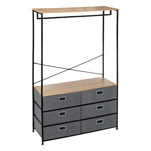 Закачалка с 6 чекмеджета 5five Tissa, MDF, Сива, 100 cm