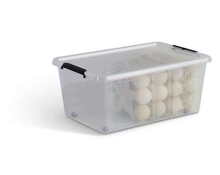 Кутия за съхранение 5five Clip'n Box, Прозрачна, 40L